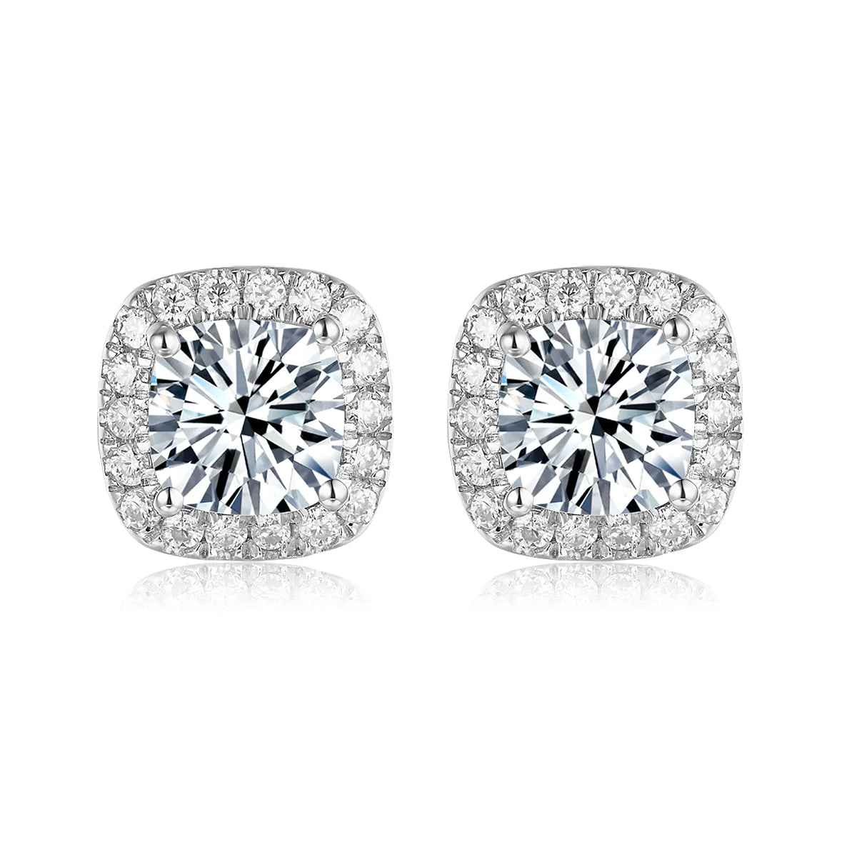 Moissanite Diamond Three Piece Boxed Halo Set